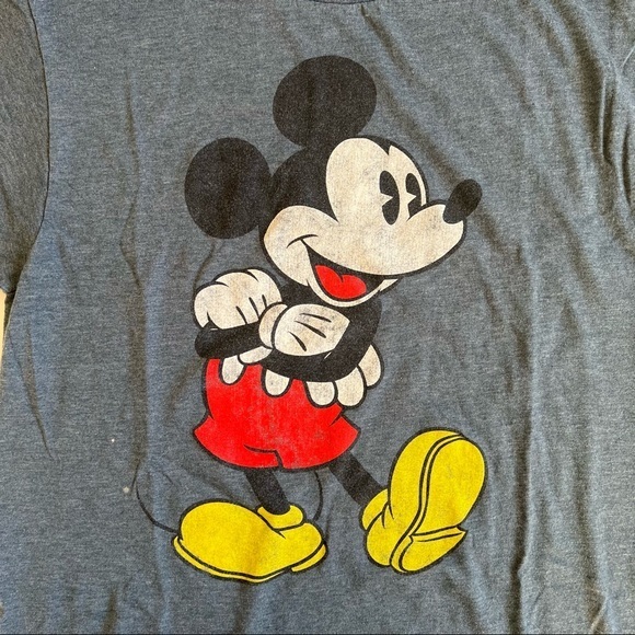 Disney Mickey Mouse blue t shirt short sleeve Size medium - Picture 2 of 9